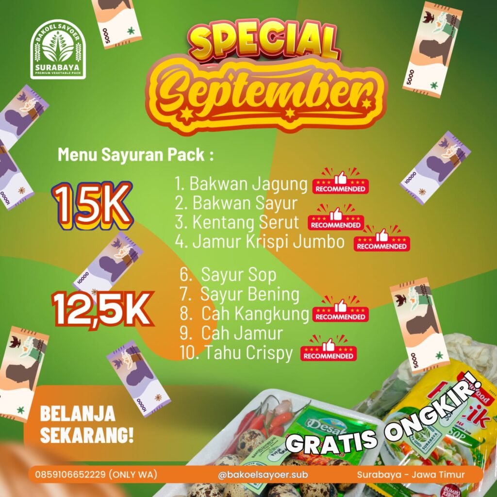 Promo Sayuran Pack Bulan September